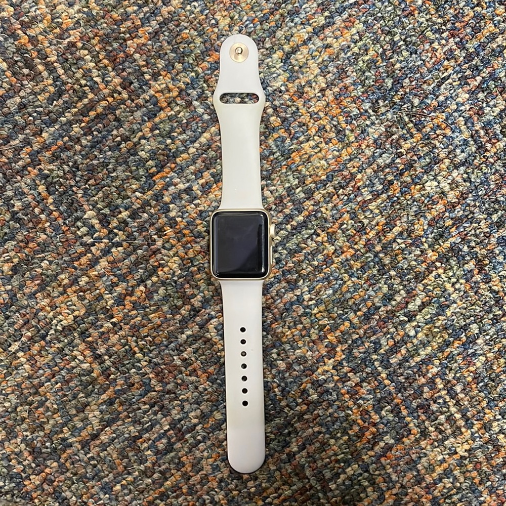 Series 2 gold Apple Watch.